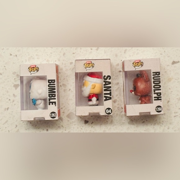 Funko Bitty Pop Rudolph Collection: Santa, Bumble & Rudolph - Picture 2 of 3